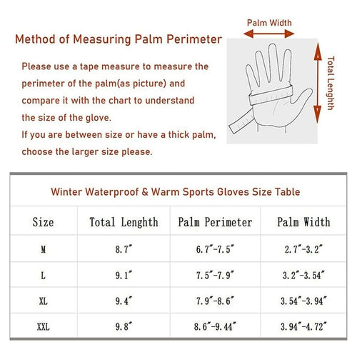 Winter Touchscreen Waterproof Work Gloves