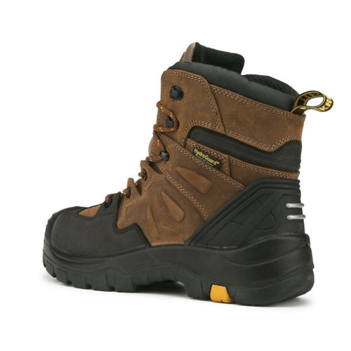 ROCKROOSTER Woodland Brown 6 inch Waterproof Safety Toe Leather Work Boots AK245