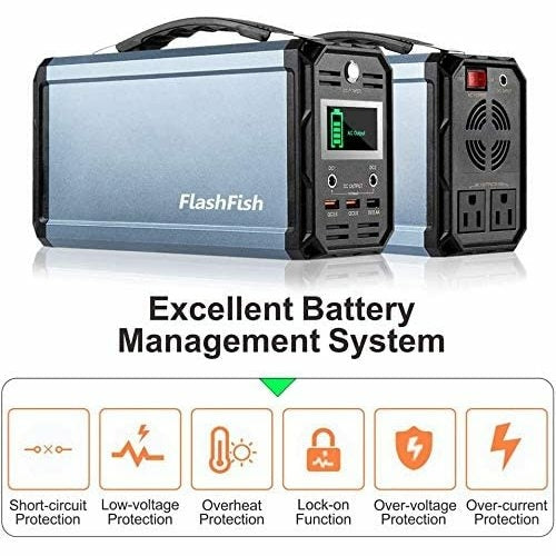 FlashFish 300W Portable Solar Generator