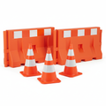 Safety Cones & Barriers Set - 28 Inch OSHA Traffic Cones 6-Pack