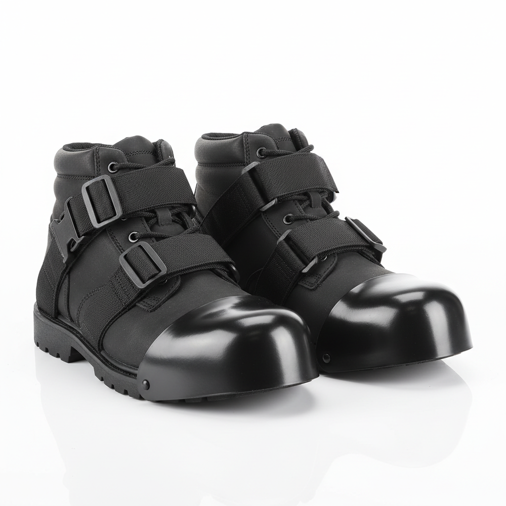 Slip-On Steel Toe Cap Protectors - Universal Fit Reusable ASTM F2413 Rated