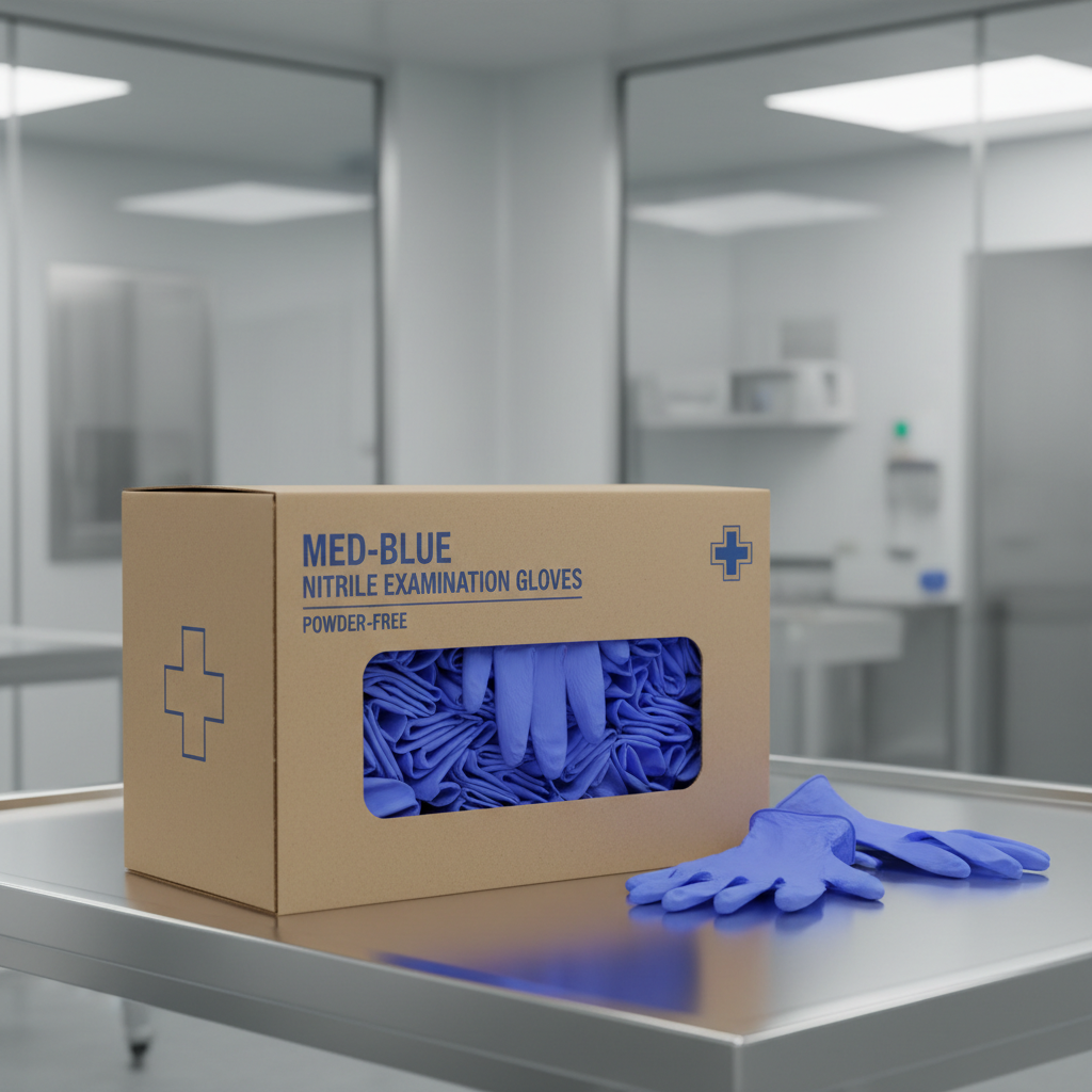 Medical-grade nitrile gloves bulk supply box