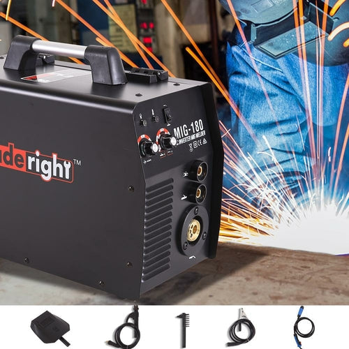 Traderight 180Amp Welder MIG ARC MAG Welding Machine Gas / Gasless